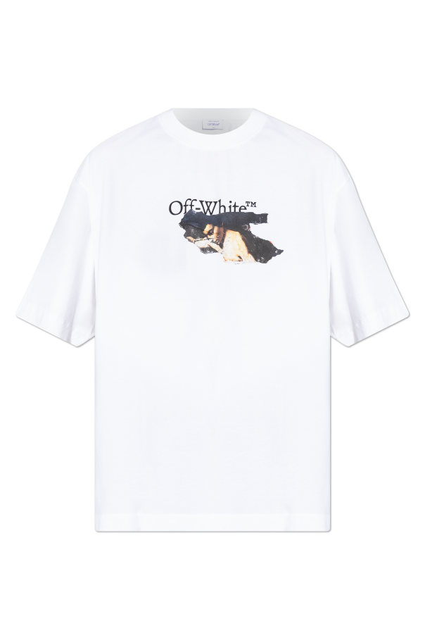 off-white Tシャツ OFF-WHITE◇Tシャツ/L/コットン/BLK/OMAA061G19877010
